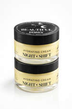 Load image into Gallery viewer, Jar of 'Night Shift' hydrating cream with 'Beautiful Pores' branding on a white background